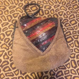 VINTAGE! Safari Look Color Blocked Crossbody